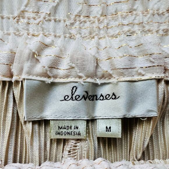 Anthropologie Gilded Culottes Elevenses Women's Pants Palazzo Wide Leg M Gold - Picture 4 of 6